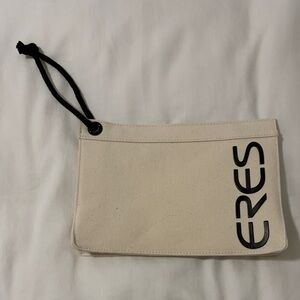 NEW Eres Cream Canvas Logo Magnetic Clutch